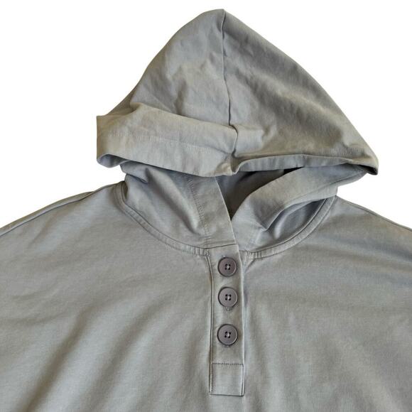 Universal Standard Henley Hoodie In Lavender Relaxed Casual Comfy Layering Sz S - Picture 12 of 16